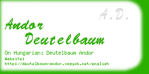 andor deutelbaum business card